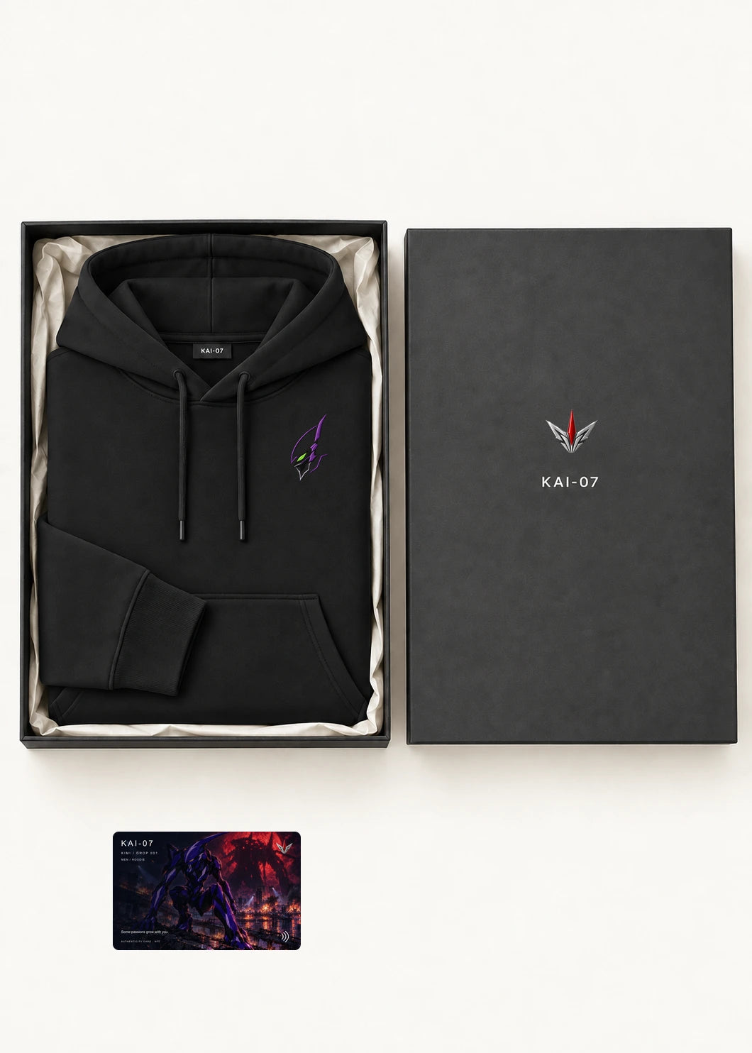 KIMI men’s hoodie — packaging