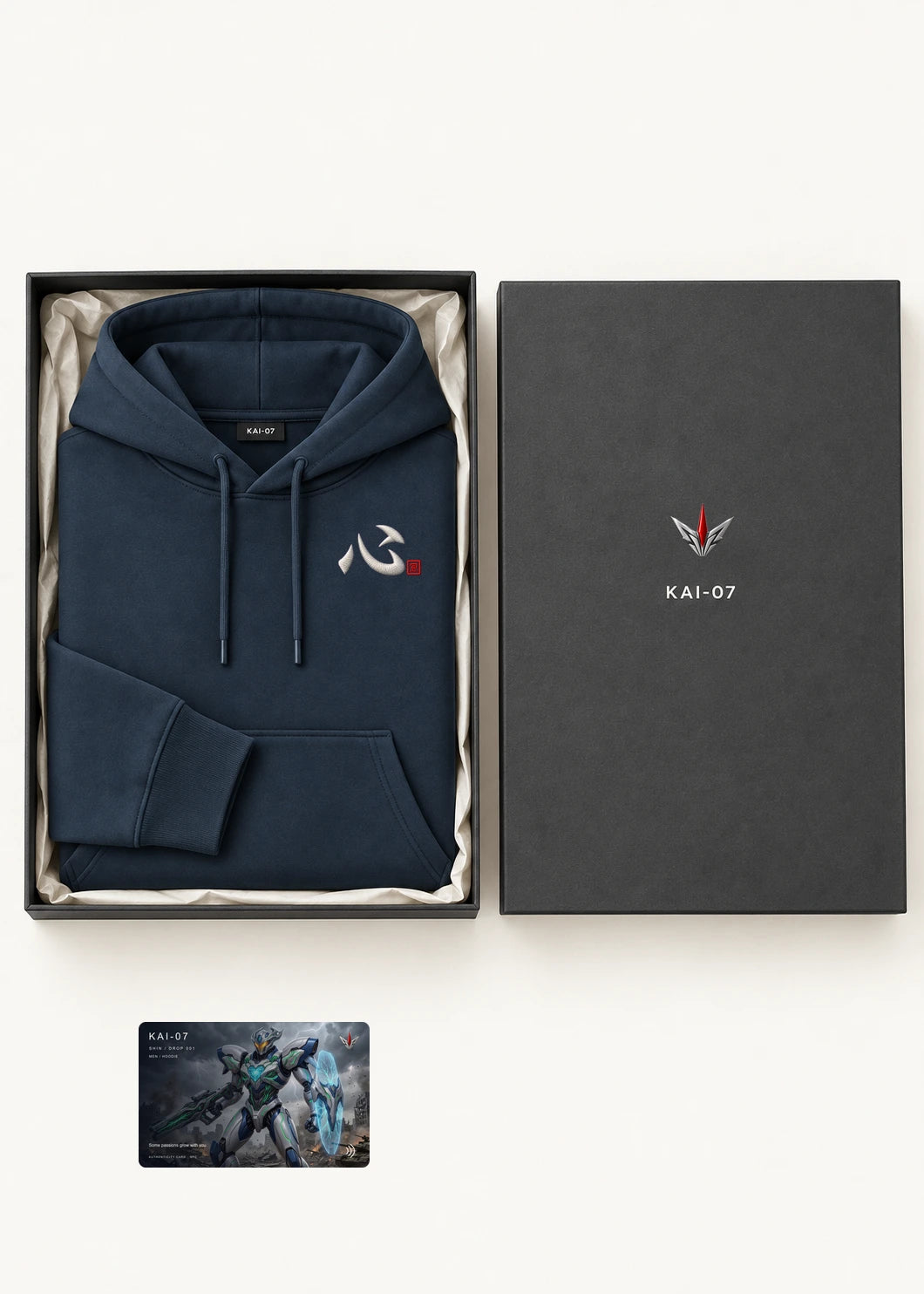 SHIN men’s hoodie — packaging