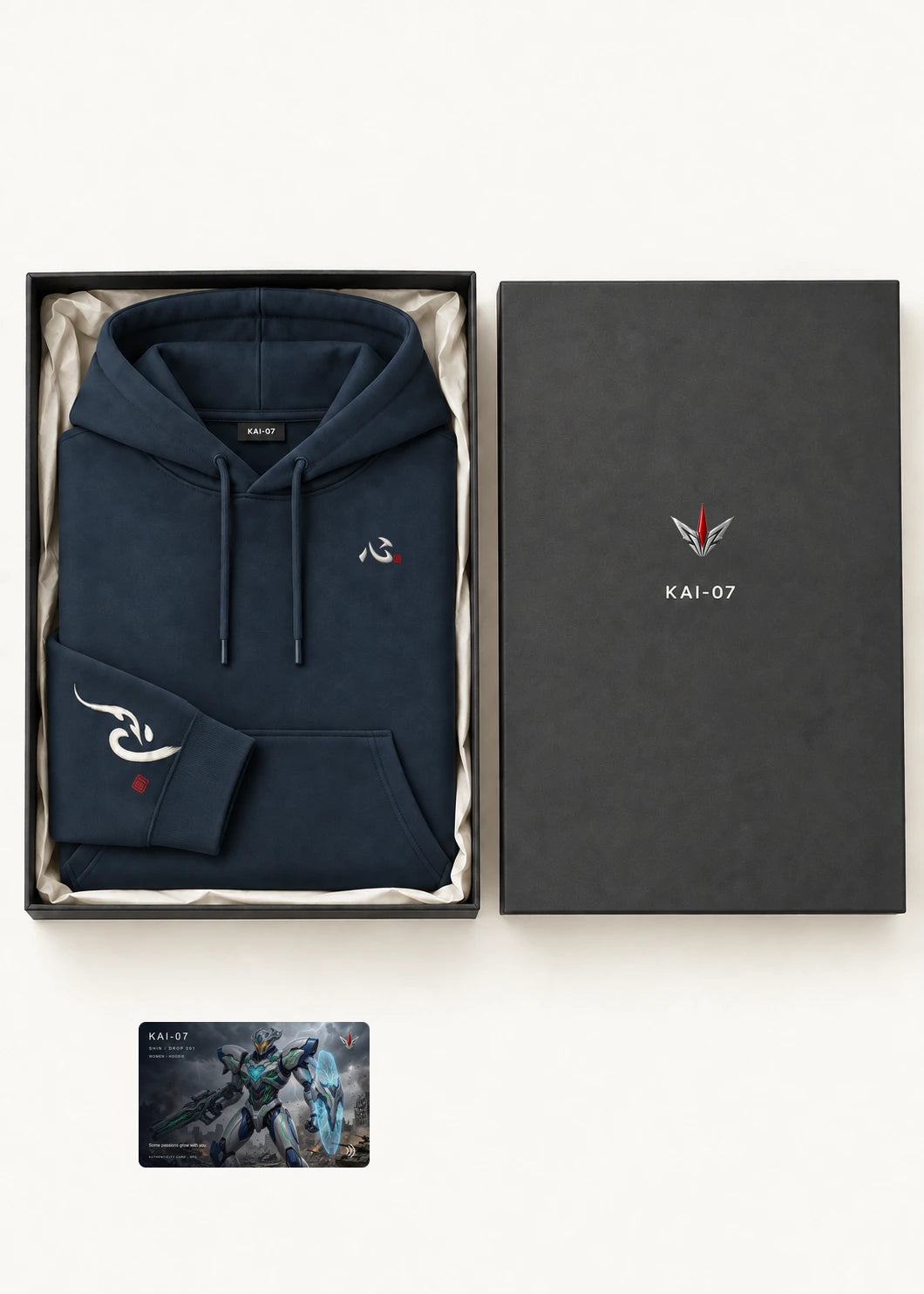 SHIN women’s hoodie — packaging