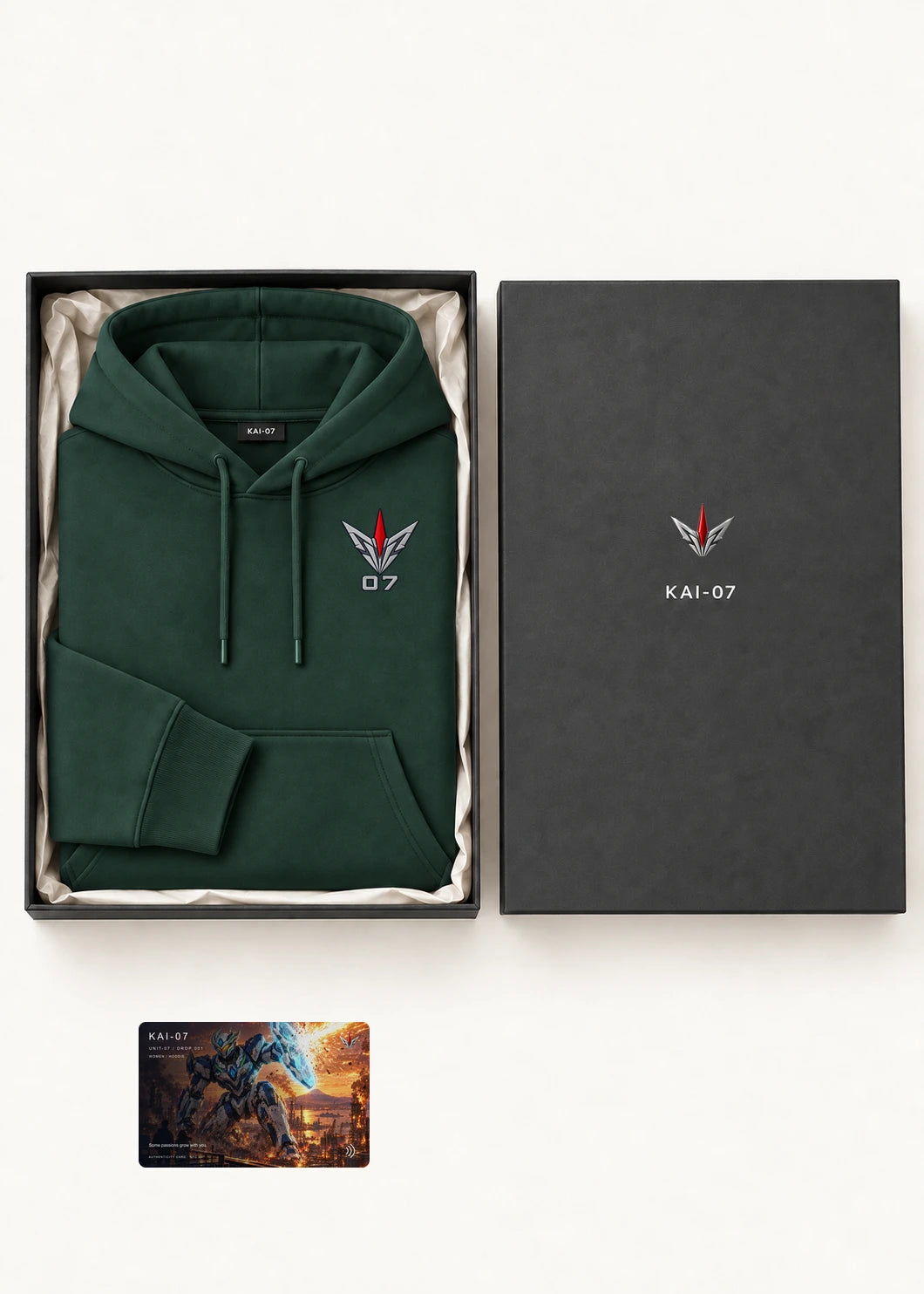 UNIT-07 women’s hoodie — packaging